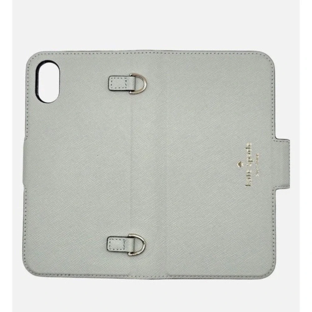 Kate Spade‎ NY 256645 iPhone X/XS Leather Folio Case with Chain Crossbody Strap